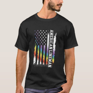 Camiseta Americano Lineman Estados Unidos Distorceu o Arco-