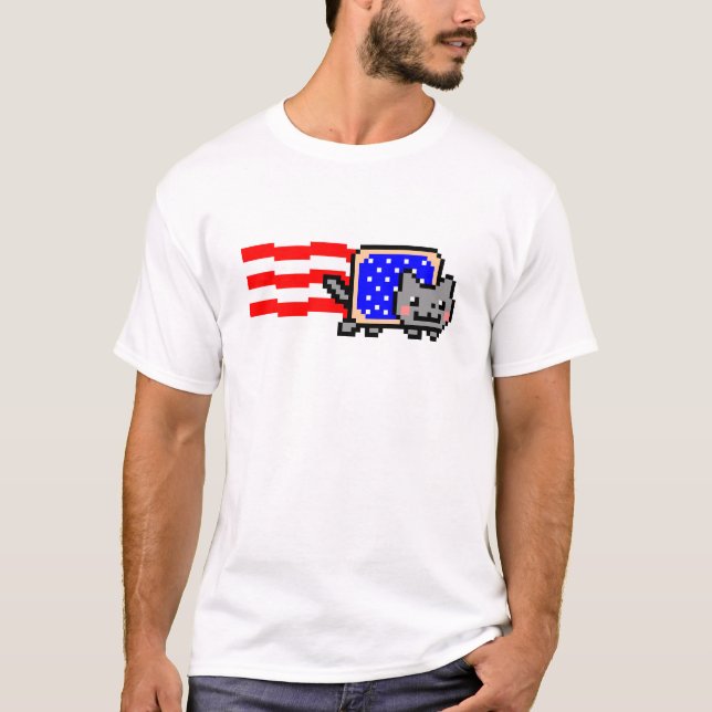 Camiseta Americano Nyan Cat® Shirt~! (Frente)