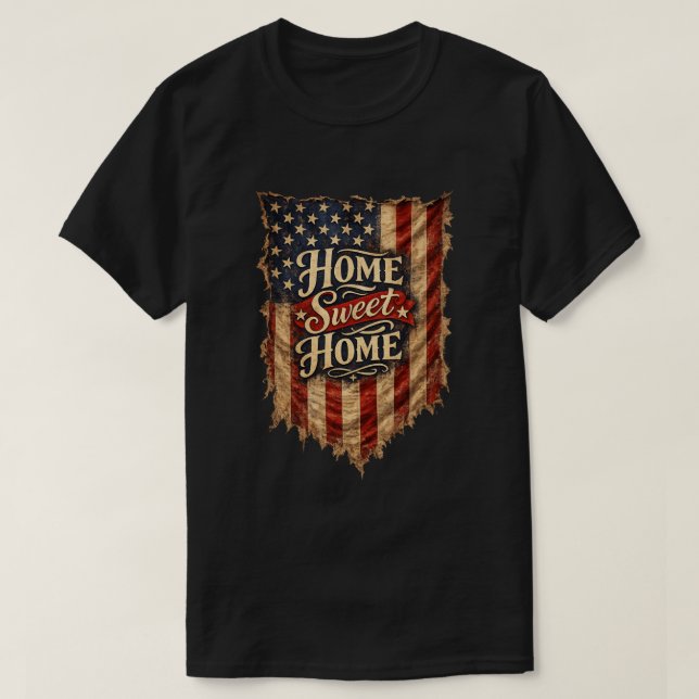 Camiseta Americano Patriótico (10) (Frente do Design)