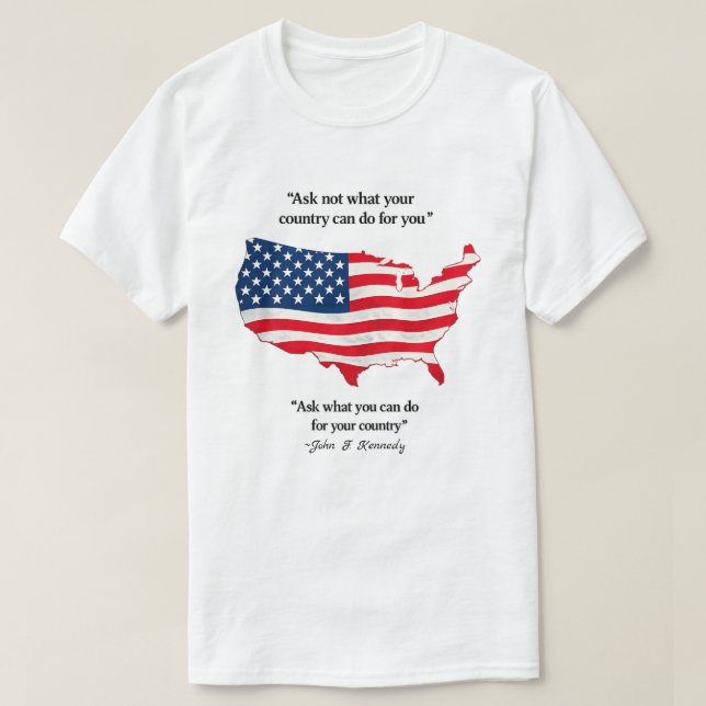 Camiseta Americano Patriótico (13b) (Frente do Design)