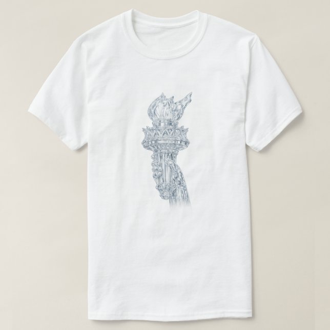 Camiseta Americano Patriótico (1e) (Frente do Design)