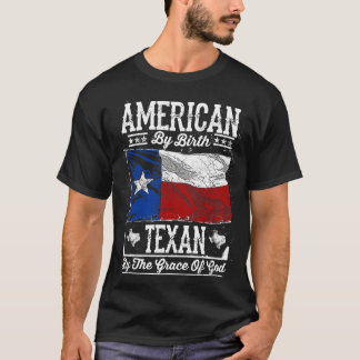Camiseta Americano pelo nascimento. Texan pela graça de