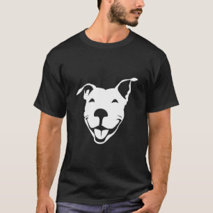 Camiseta Americano Pit Bull Terrier Sorridente Engraçado Te
