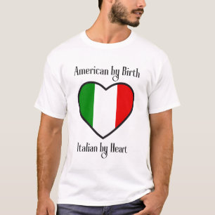 Camiseta Americano por Nascimento, Italiano por Coração