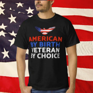 Camiseta Americano por Nascimento, Veterano por Escolha P