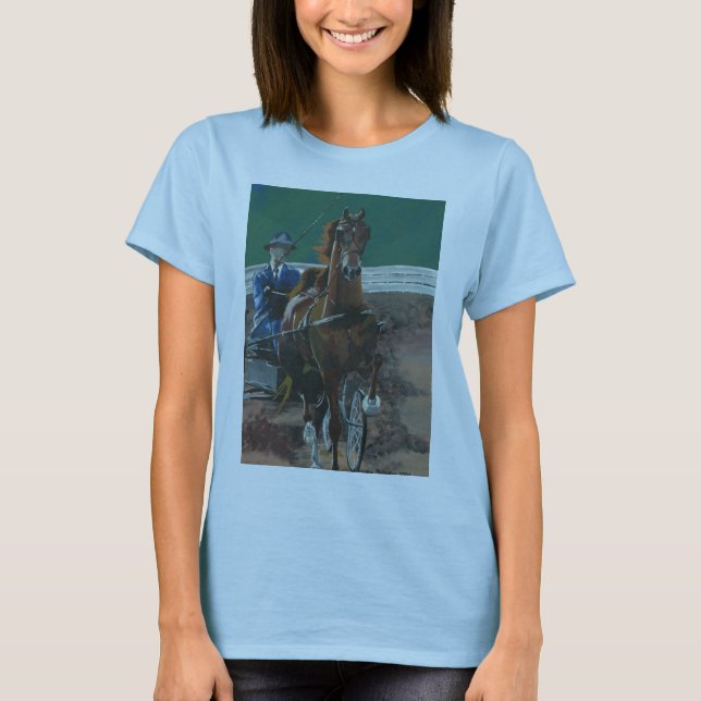 Camiseta Americano Saddlebred - chicote de fios fino (Frente)