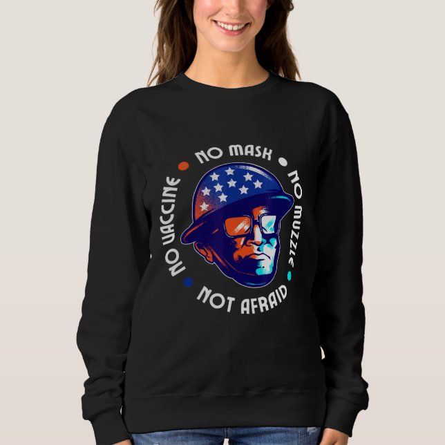 Camiseta Americano sem máscara sem muzzle não vacinado sem  (Frente)