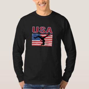 Camiseta Americanos adoram ginástica de ginastas nos Jogos 