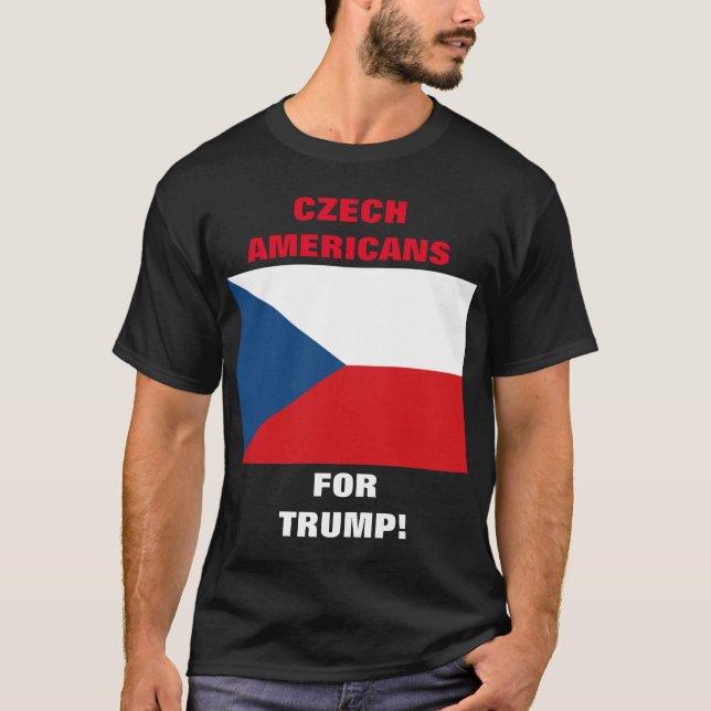 CAMISETA AMERICANOS CHECOS PARA TRUMP! (Frente)