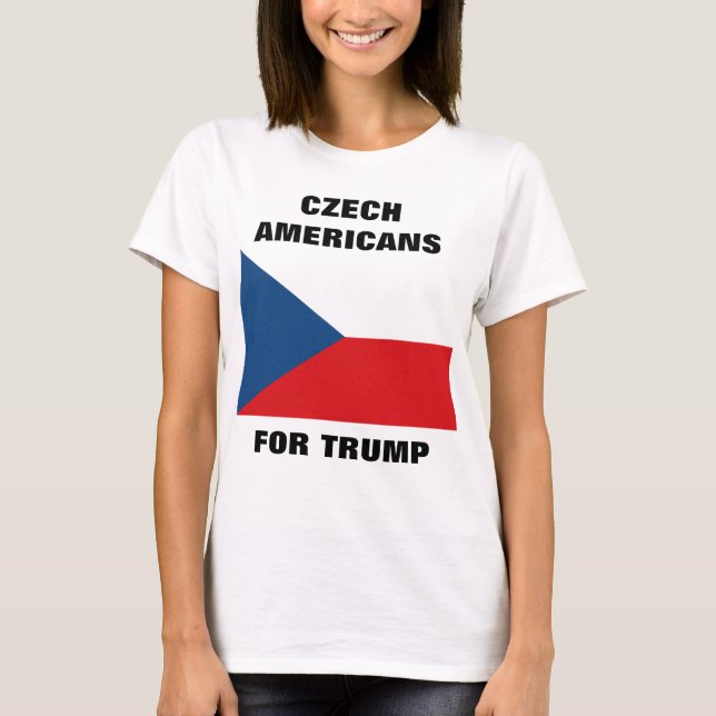 CAMISETA AMERICANOS CHECOS PARA TRUMP (Frente)