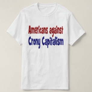 Camiseta Americanos Contra o Capitalismo Crônico Texto azu