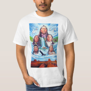Camiseta Americanos nativos de pintura de Modelo moderno