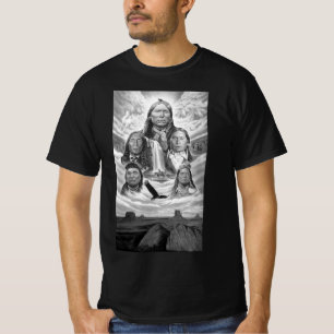 Camiseta Americanos nativos Famosos Chefes Indianos Mens