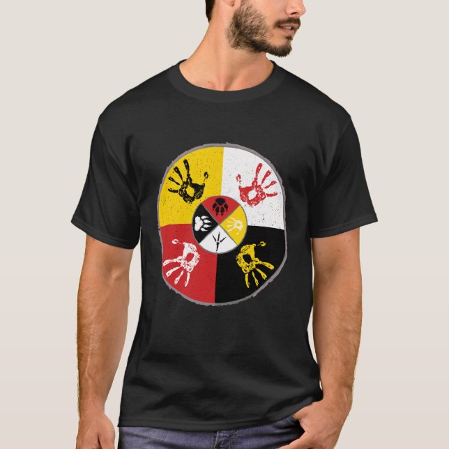 Camiseta Americanos nativos MMIW de Roda Medicina (Frente)