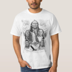 Camiseta Americanos nativos Personalizado Mens Valor Branco