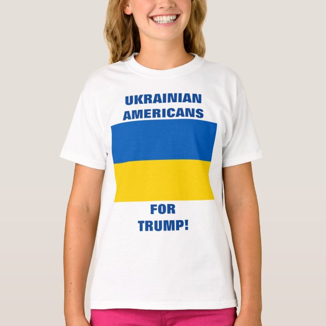 CAMISETA AMERICANOS UCRANIANOS PARA TRUMP! (Frente)