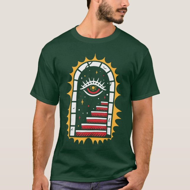 Camiseta Americanraditional Old Schoolattoo Flash Ink Stair (Frente)