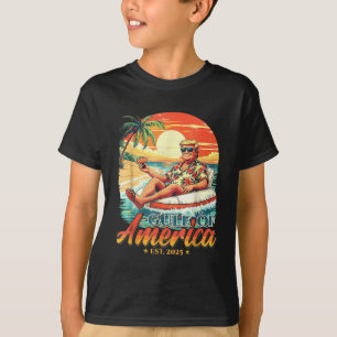 Camiseta Américas Golfo Trump 2024 Retro Beach Usa America 