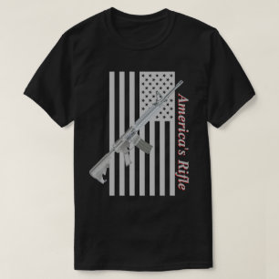 Camiseta Américas Rifle EUA Sinalizador Favorito Rifle Dark