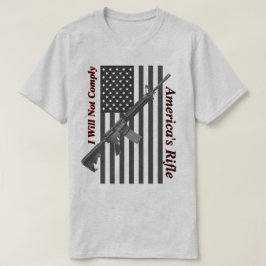 Camiseta Américas Rifle USA Flag Eu Não Cumprirei A Luz
