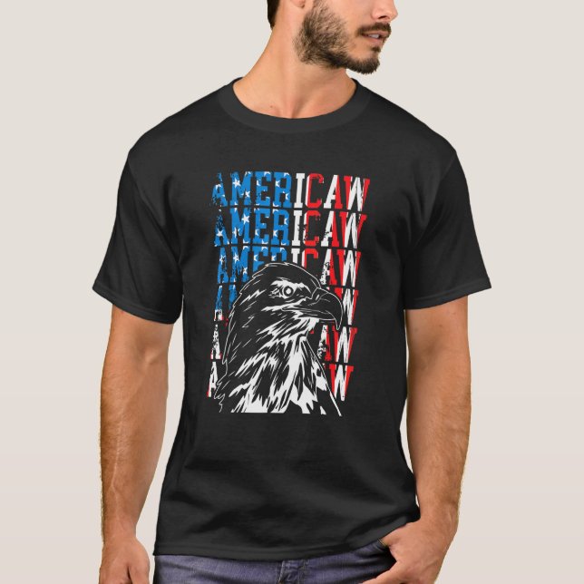 Camiseta Americaw Eagle American Flag Bandana Patriotic Usa (Frente)