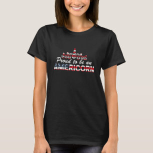 Camiseta Americorn Unicorn 4 De Julho Meninas Mericorn Meri