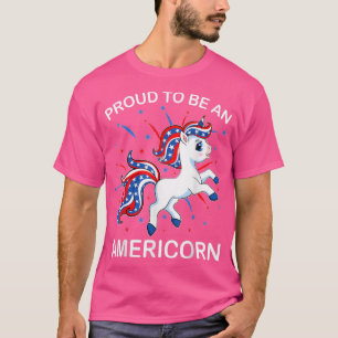 Camiseta Americorn Unicorn 4 de julho Shirt Girls Americor