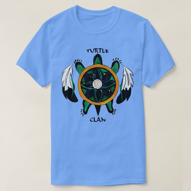 Camiseta ameríndio do turtle clan (Frente do Design)