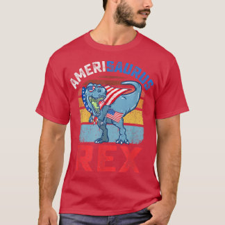 Camiseta Amerisaurus Re Funny 4 de julho TRe Dinossaur EUA