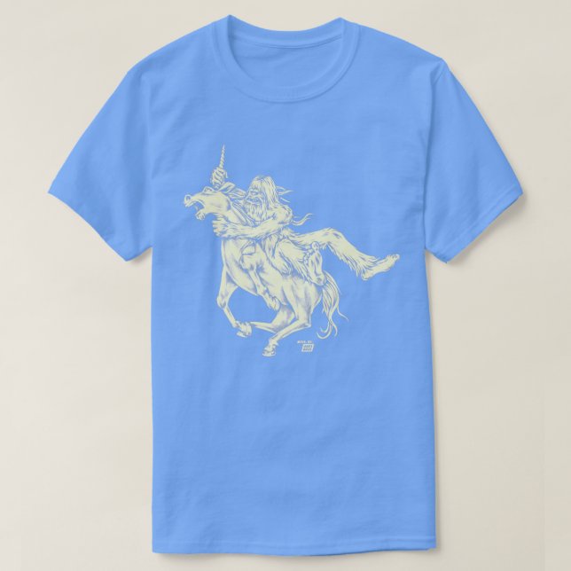Camiseta Ames Bros Bigfoot vs Unicorn  (Frente do Design)