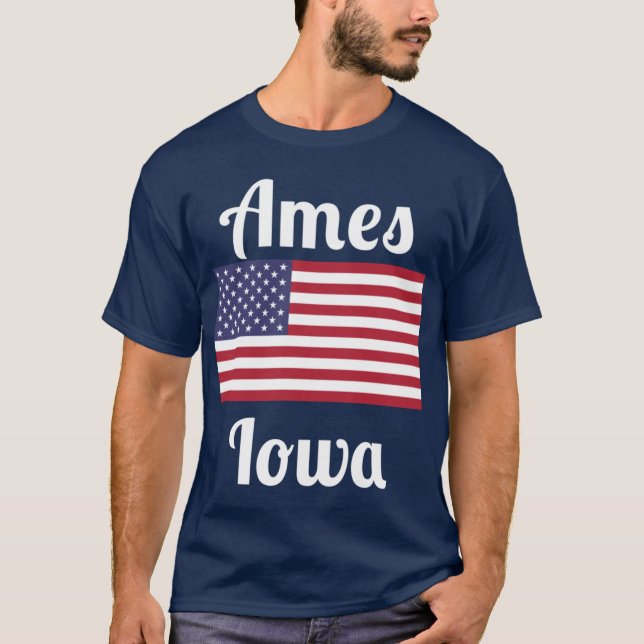 Camiseta Ames Iowa Na moda Impressões3 (Frente)