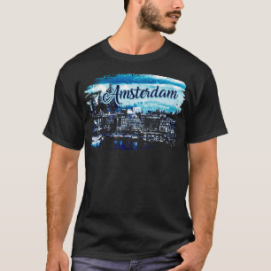 Camiseta Amesterdã Holanda Cityscape 1