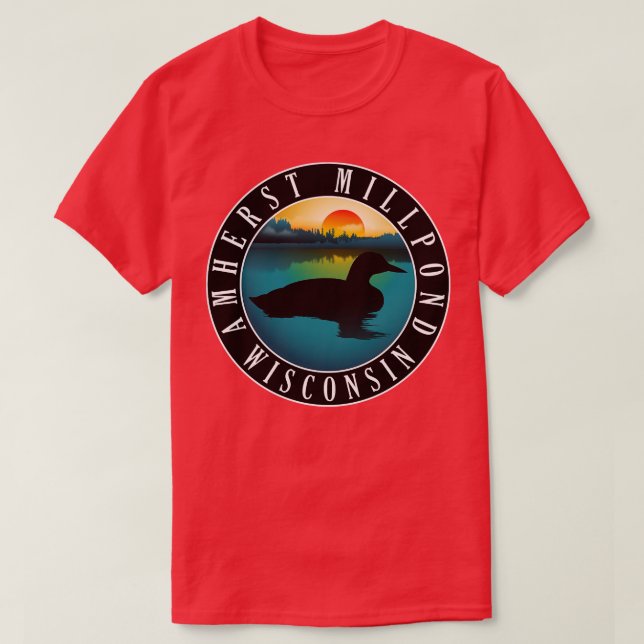 Camiseta Amherst Millpond Wisconsin Loon (Frente do Design)