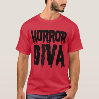 Camiseta Amiga fã de filmes de terror diva do horror