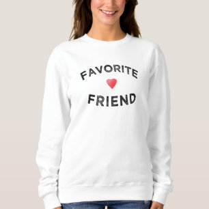 Camiseta Amiga Favorita Coração Carmesim BFF Aniversário ir