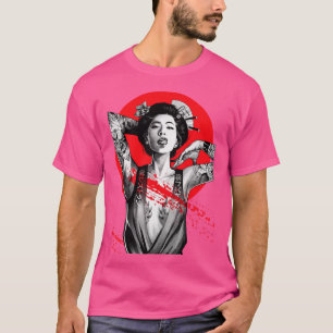 Camiseta Amiga Geisha Japonesa Vaporwave Urbano Arte Pop