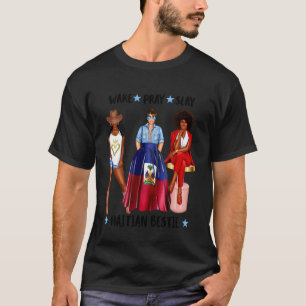 Camiseta Amiga Haitiana Africana Bandeira Das Mulheres Do H