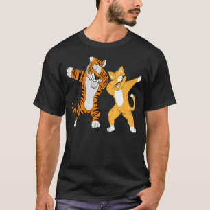 Camiseta Amigas do Tigre de Reflexão de Gatos Femininos Fof