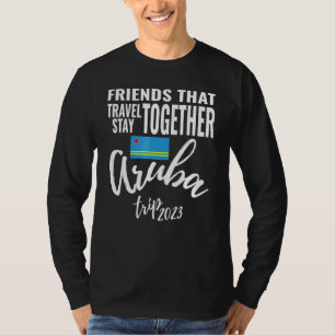 Camiseta Amigas Que Viajam Juntas Aruba Viagem de Meninas 2