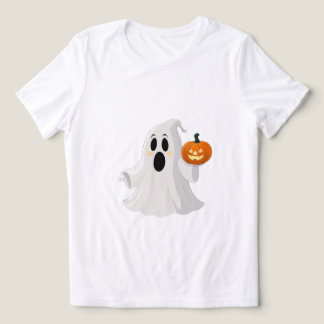 Camiseta "Amigável Flor: Fantasma e Pumpkin Duo"