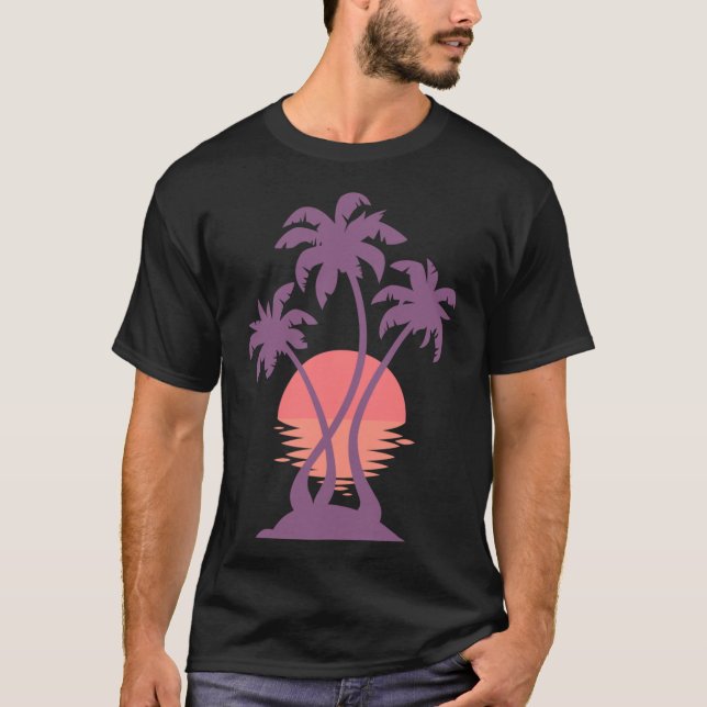 Camiseta amigo 3 Palm Sunset (Frente)