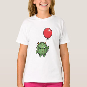Camiseta Amigo Cacto com Crianças do Balão Vermelho