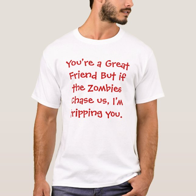 Camiseta Amigo contra o zombi (Frente)