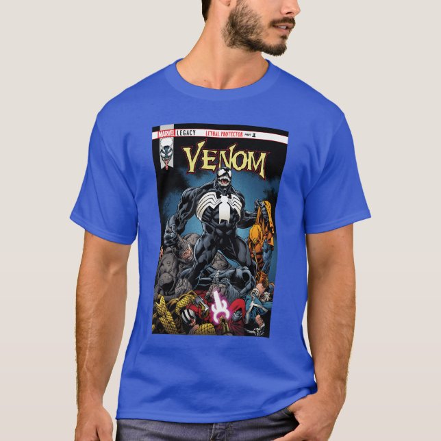 Camiseta Amigo da Capa do Quadrinho Marvel Venom Lethal Pil (Frente)