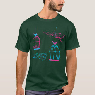 Camiseta amigo da gaiola de pássaros