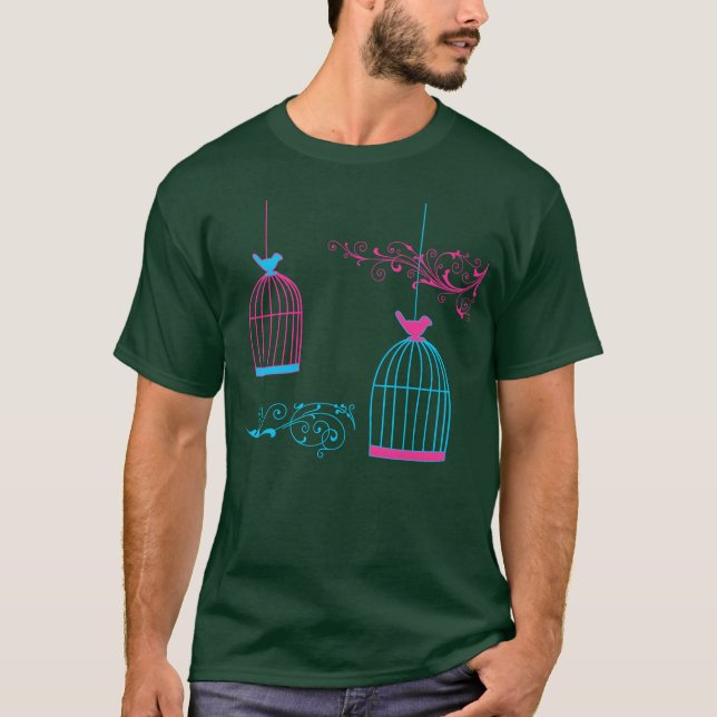 Camiseta amigo da gaiola de pássaros (Frente)