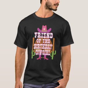 Camiseta Amigo Da Garota De Aniversário Princesa Rodeo Part