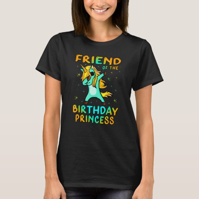 Camiseta Amigo Da Princesa De Aniversário Engraçado Dabbi (Frente)