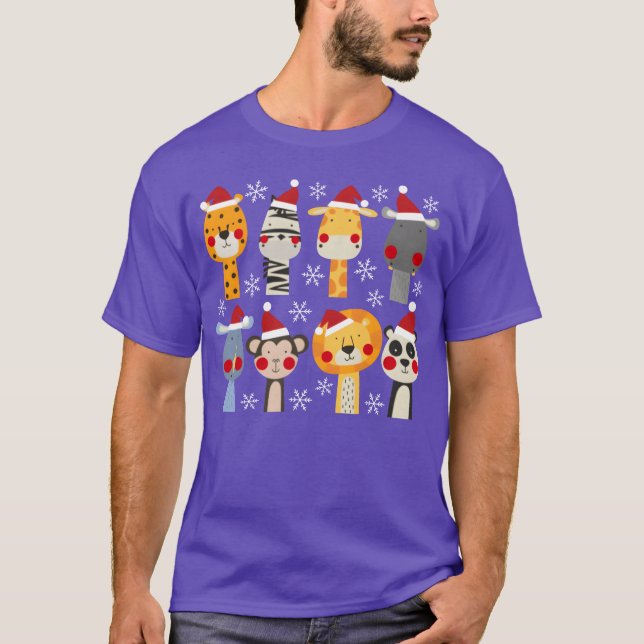 Camiseta Amigo da selva de Natal (Frente)