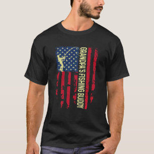 Camiseta Amigo de pesca do vovô dos meninos Pai Filho Esqua